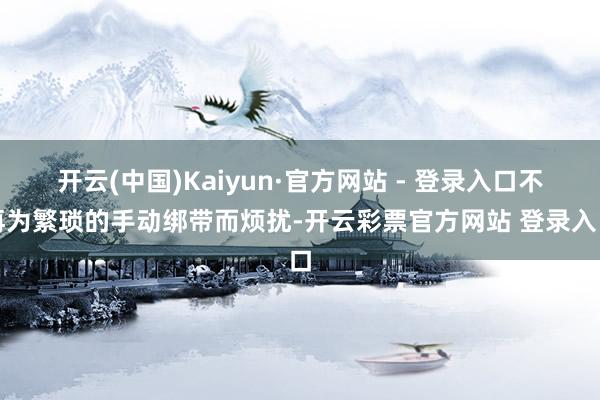 开云(中国)Kaiyun·官方网站 - 登录入口不再为繁琐的手动绑带而烦扰-开云彩票官方网站 登录入口