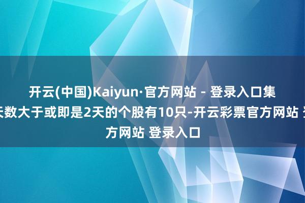 开云(中国)Kaiyun·官方网站 - 登录入口集中涨停天数大于或即是2天的个股有10只-开云彩票官方网站 登录入口