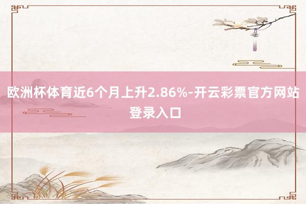 欧洲杯体育近6个月上升2.86%-开云彩票官方网站 登录入口