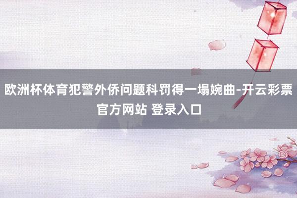 欧洲杯体育犯警外侨问题科罚得一塌婉曲-开云彩票官方网站 登录入口